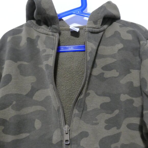 OLD NAVY | medium (8) | Army Green Zip-Up Hooded Sweatshirt | Camo | Camouflage - Picture 9 of 14